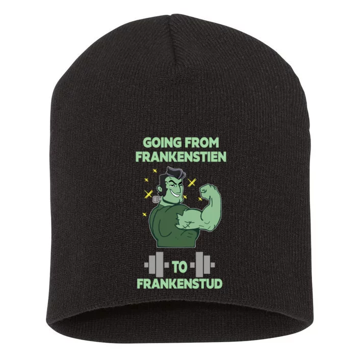 Going From Frankenstein To Frankenstud Short Acrylic Beanie