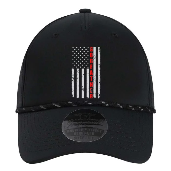 Godfather Funny Fathers Day Vintage Patriotic American Flag Performance The Dyno Cap