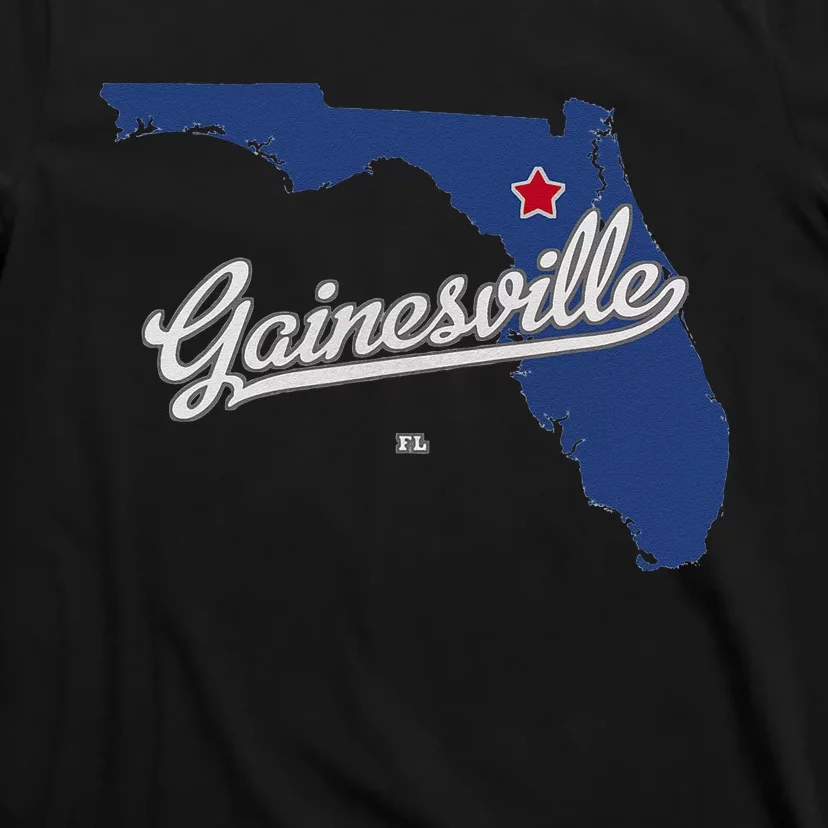 Gainesville Florida FL Map T-Shirt