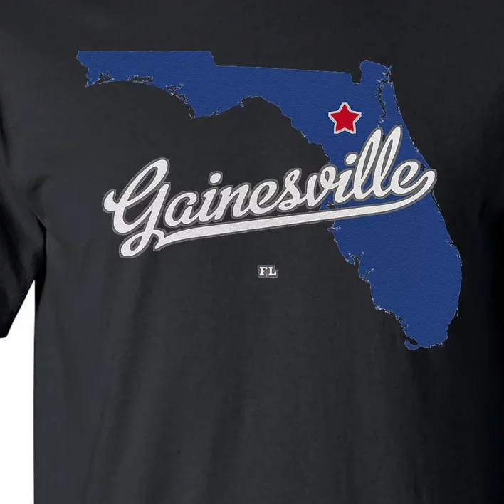 Gainesville Florida FL Map Tall T-Shirt