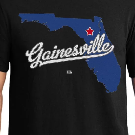 Gainesville Florida FL Map Pajama Set