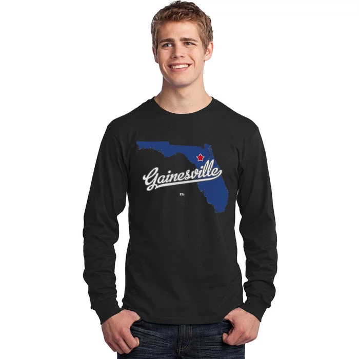 Gainesville Florida FL Map Tall Long Sleeve T-Shirt