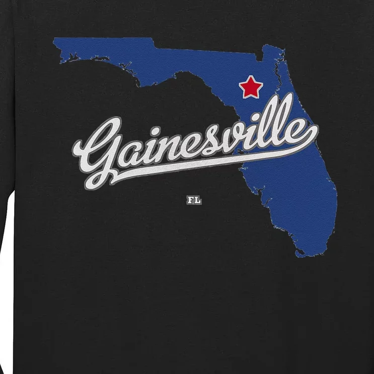 Gainesville Florida FL Map Tall Long Sleeve T-Shirt