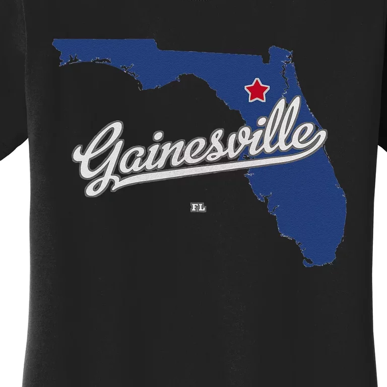 Gainesville Florida FL Map Women's T-Shirt