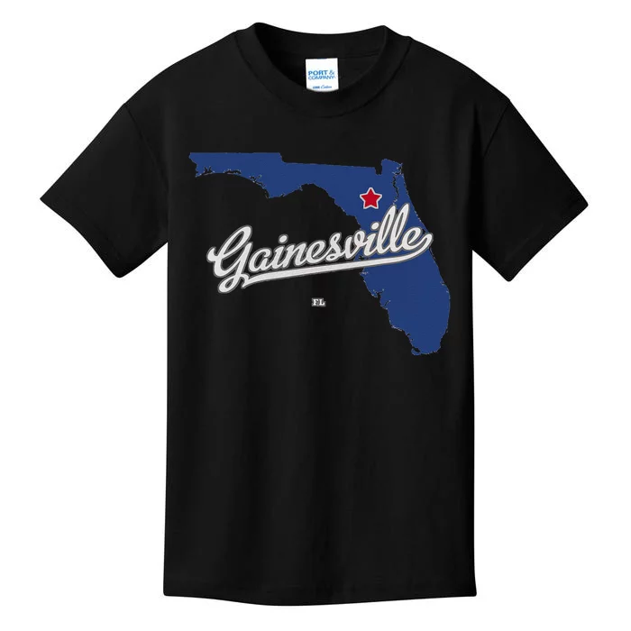 Gainesville Florida FL Map Kids T-Shirt