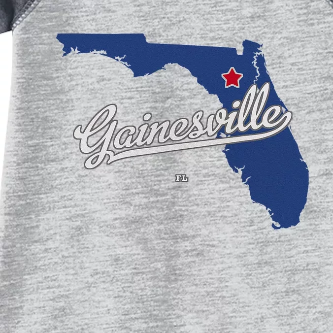 Gainesville Florida FL Map Infant Baby Jersey Bodysuit