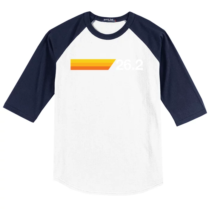 Gift For First Marathon 26 2 Marathoner Retro Runner Gift Baseball Sleeve Shirt