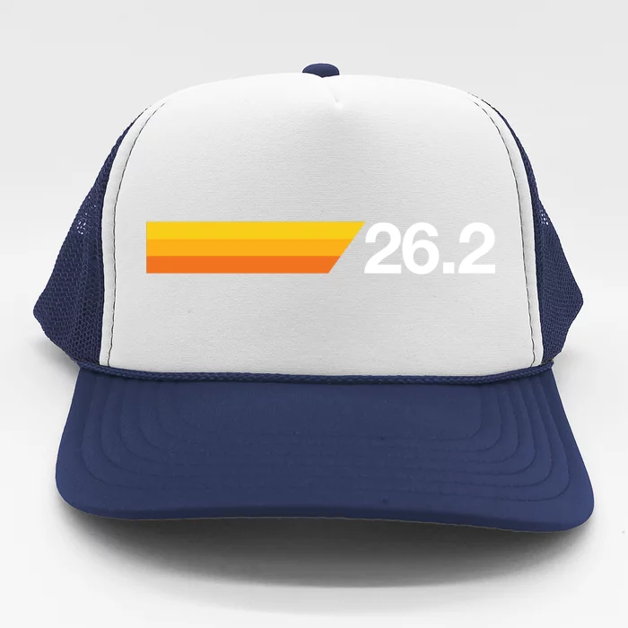 Gift For First Marathon 26 2 Marathoner Retro Runner Gift Trucker Hat