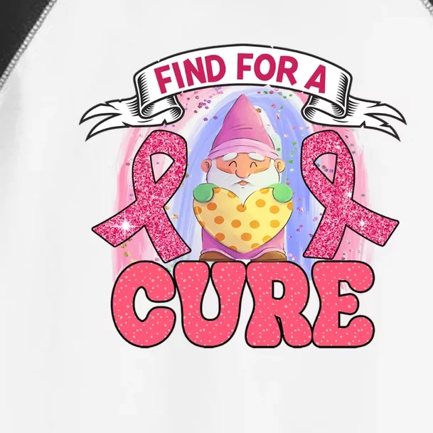 Gnomes Find For A Cure Breast Cancer Awareness Pink Ribbon Gift Toddler Fine Jersey T-Shirt