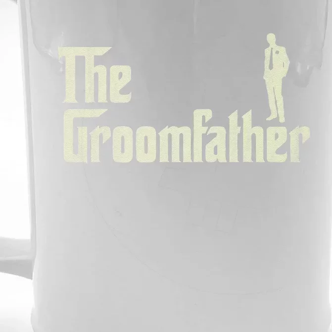 Groom Father Funny Wedding Party Rehearsal Dinner Dad Front & Back Beer Stein