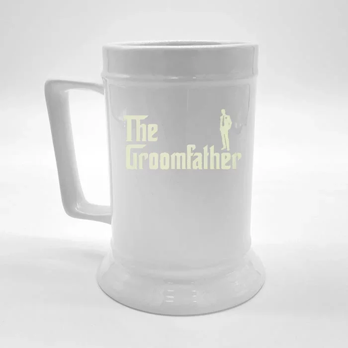 Groom Father Funny Wedding Party Rehearsal Dinner Dad Front & Back Beer Stein