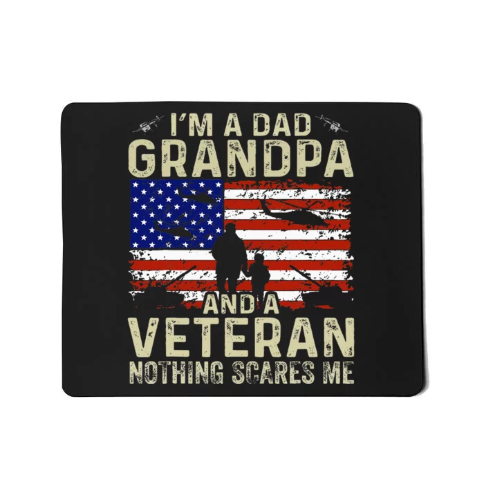 Grandpa For Fathers Day I'm A Dad Grandpa Veteran Mousepad