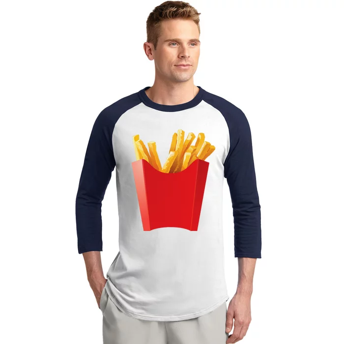 GIANT FRENCH FRIES Makes A Great Halloween Costume Baseball Sleeve Shirt