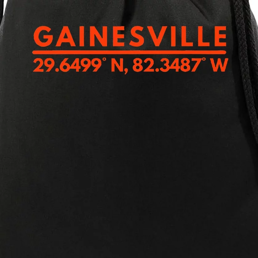 Gainesville Florida Fan Gator State Pride Latitude Longitude Drawstring Bag