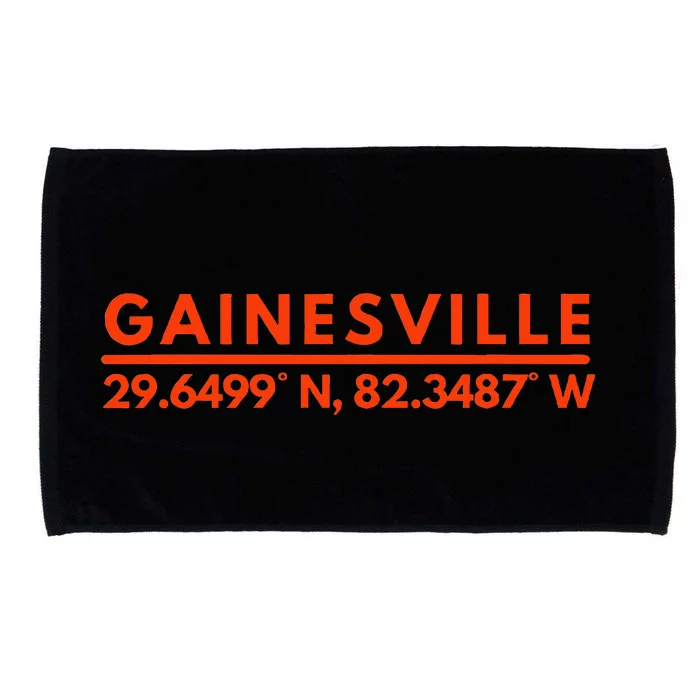 Gainesville Florida Fan Gator State Pride Latitude Longitude Microfiber Hand Towel