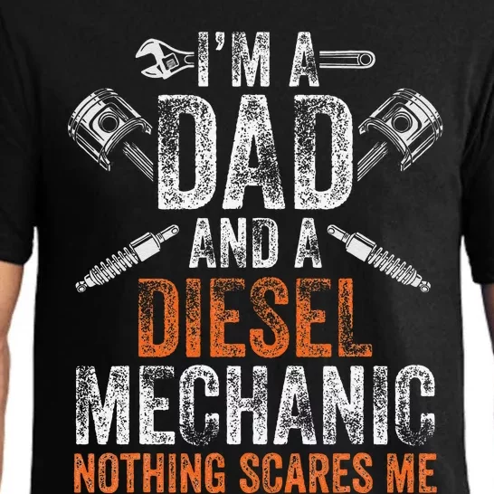 Gift For Funny Fathers Day Halloween Diesel Mechanic Dad Pajama Set