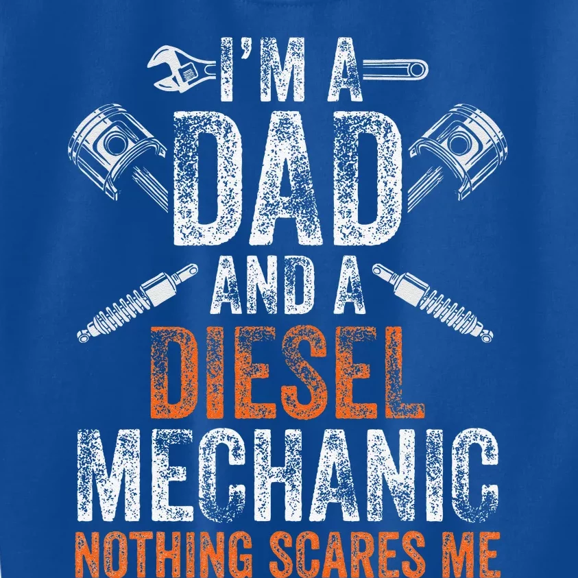 Gift For Funny Fathers Day Halloween Diesel Mechanic Dad Kids Sweatshirt