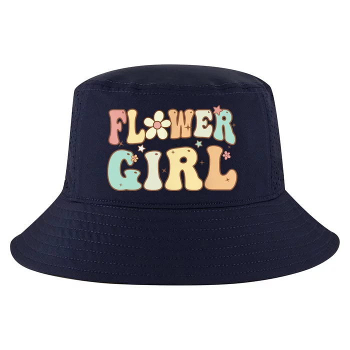 Groovy Flower Girl Wedding Proposal Bridesmaid Flower Girl Cool Comfort Performance Bucket Hat