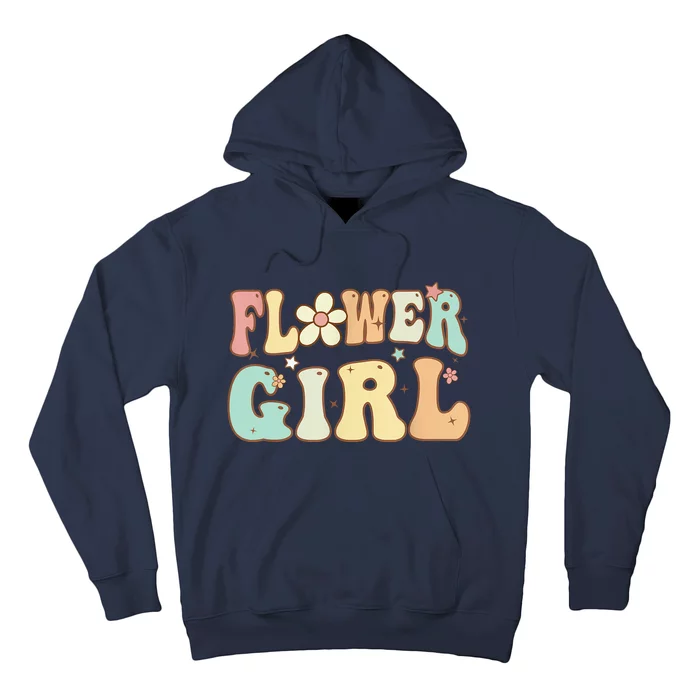 Groovy Flower Girl Wedding Proposal Bridesmaid Flower Girl Hoodie