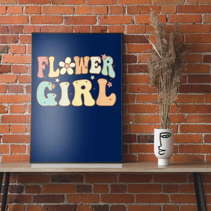 Groovy Flower Girl Wedding Proposal Bridesmaid Flower Girl Poster