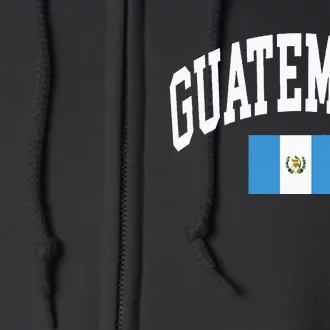 Guatemala Flag Full Zip Hoodie