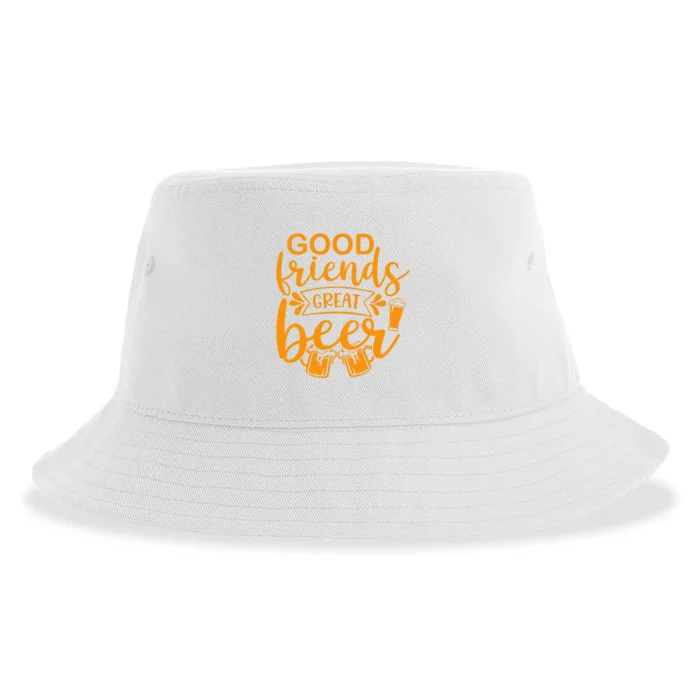 Good Friends Great Beer Gift For Drinker Beer Gift Beer Lover Sustainable Bucket Hat