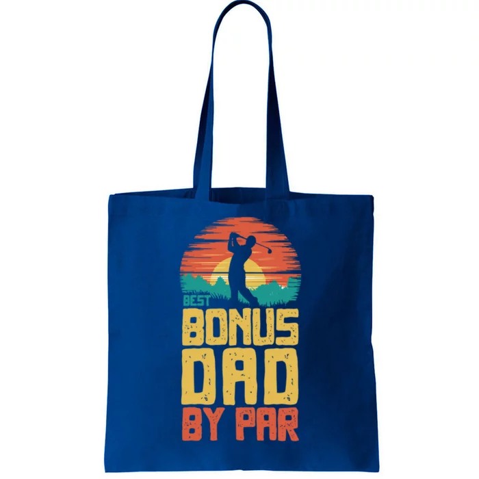 Golfing Funny Grandpa Golf Best Bonus Dad By Par Funny Gift Tote Bag