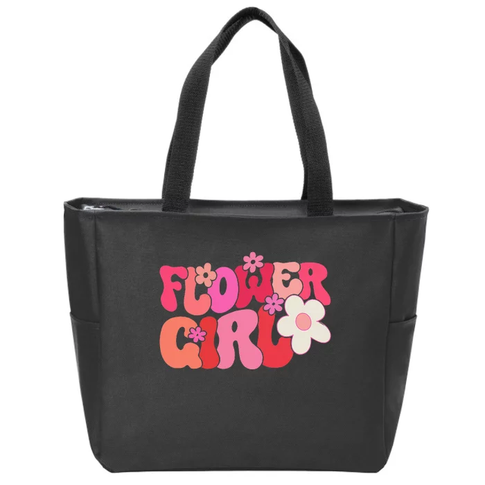 Groovy Flower Girl A Bridesmaid Proposal Flower Zip Tote Bag