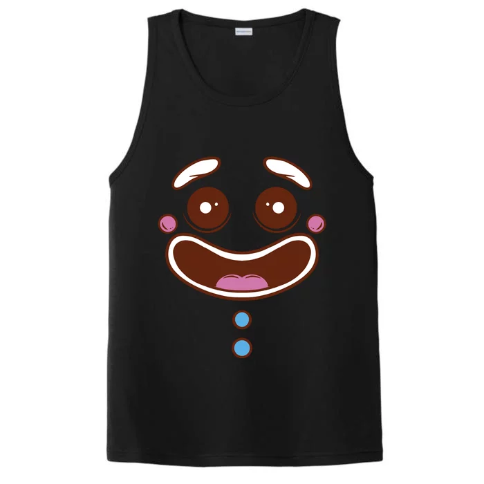 Gingerbread Face Performance Tank