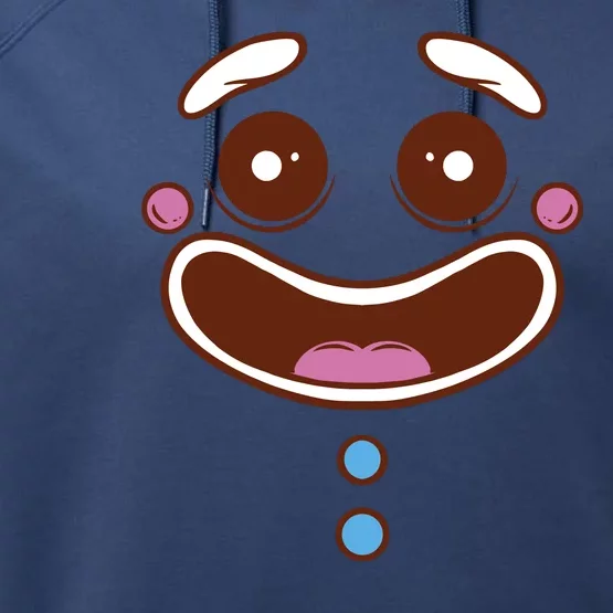 Gingerbread Face Performance Fleece Hoodie