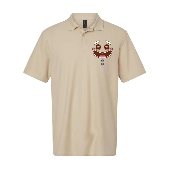 Gingerbread Face Softstyle Adult Sport Polo