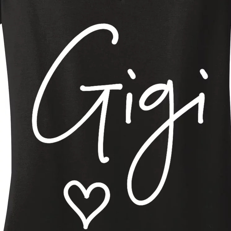 Gigi For Grandma Women Christmas MotherS Day Grandkids Women's V-Neck T-Shirt