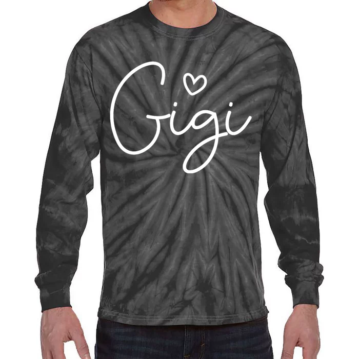 Gigi For Grandma Women Christmas MotherS Day Grandkids Tie-Dye Long Sleeve Shirt