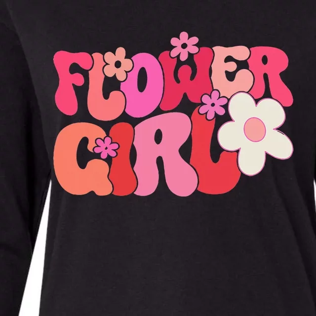 Groovy Flower Girl A Bridesmaid Proposal Flower Girl Womens Cotton Relaxed Long Sleeve T-Shirt