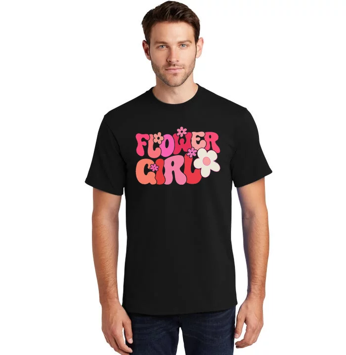 Groovy Flower Girl A Bridesmaid Proposal Flower Girl Tall T-Shirt