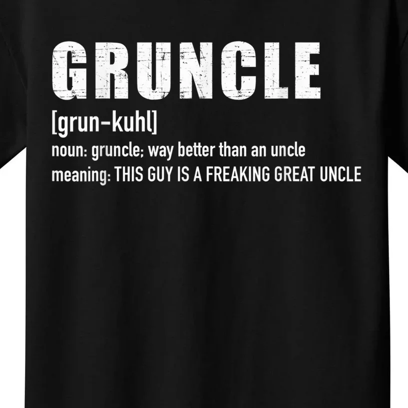 Gruncle for great uncle Kids T-Shirt