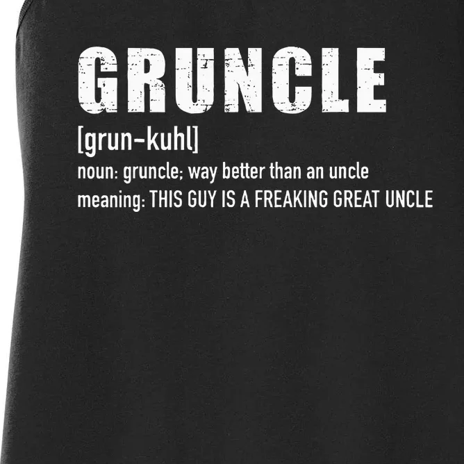 Gruncle For Great Uncle Women's Racerback Tank