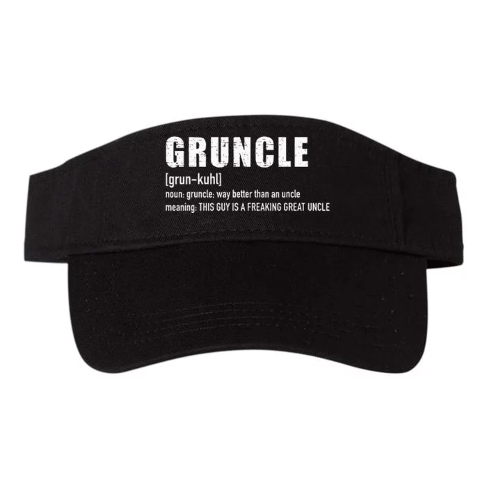 Gruncle For Great Uncle Valucap Bio-Washed Visor