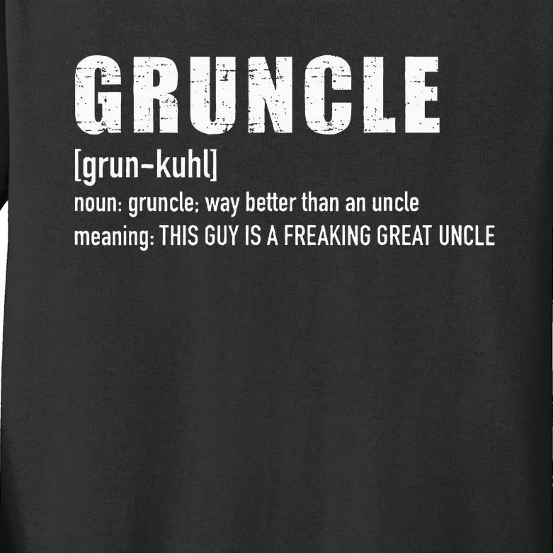 Gruncle For Great Uncle Kids Long Sleeve Shirt