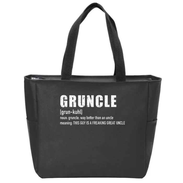 Gruncle For Great Uncle Zip Tote Bag