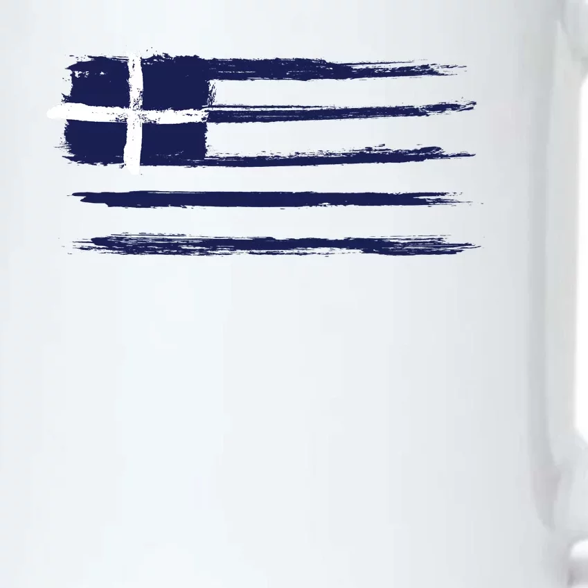 Greece Flag Black Color Changing Mug