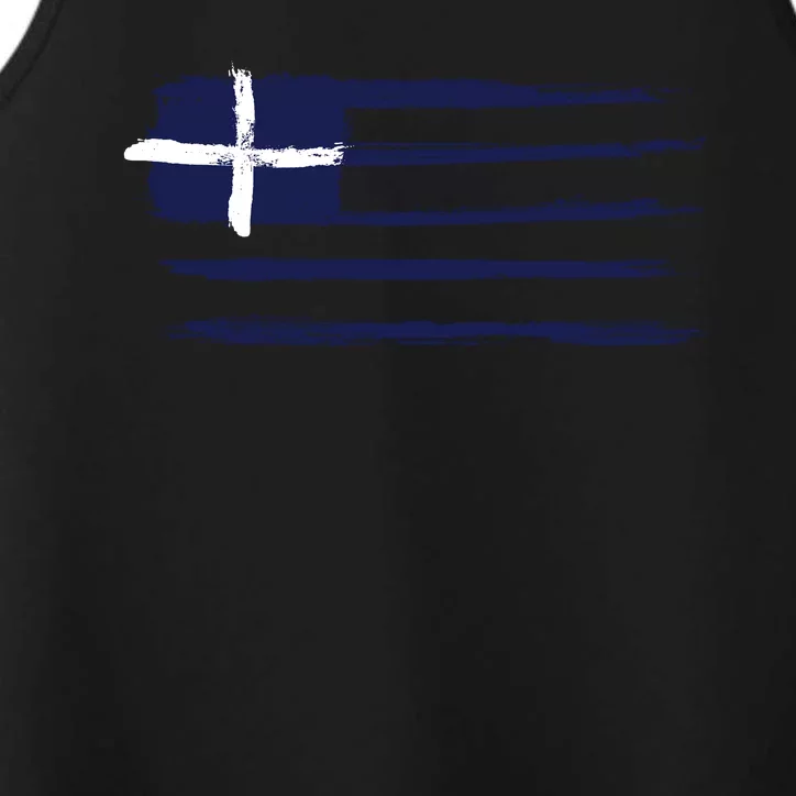 Greece Flag Performance Tank