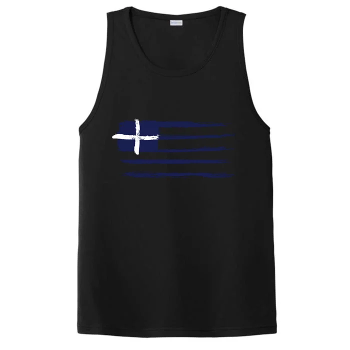 Greece Flag Performance Tank