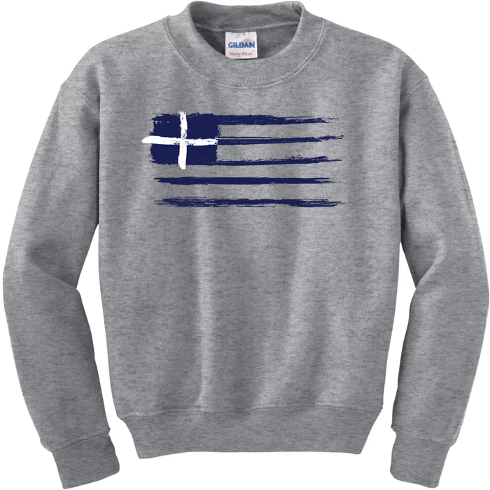 Greece Flag Kids Sweatshirt