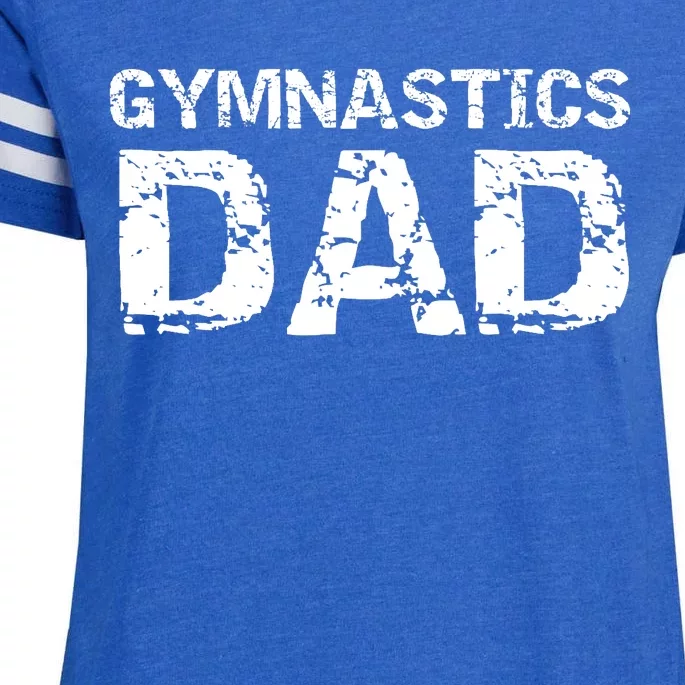 Gymnast Father Gift for Father's Day Cool Gymnastics Dad Enza Ladies Jersey Football T-Shirt