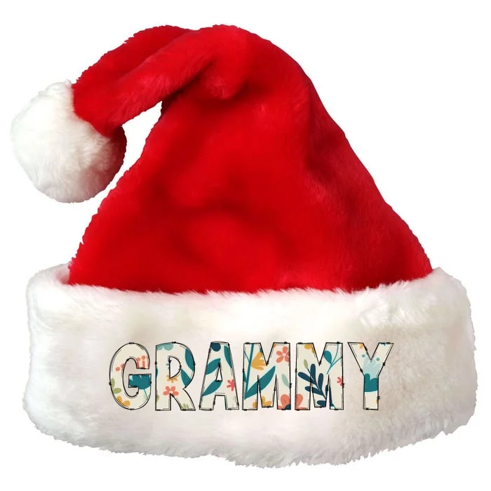 Grammy Floral Premium Christmas Santa Hat