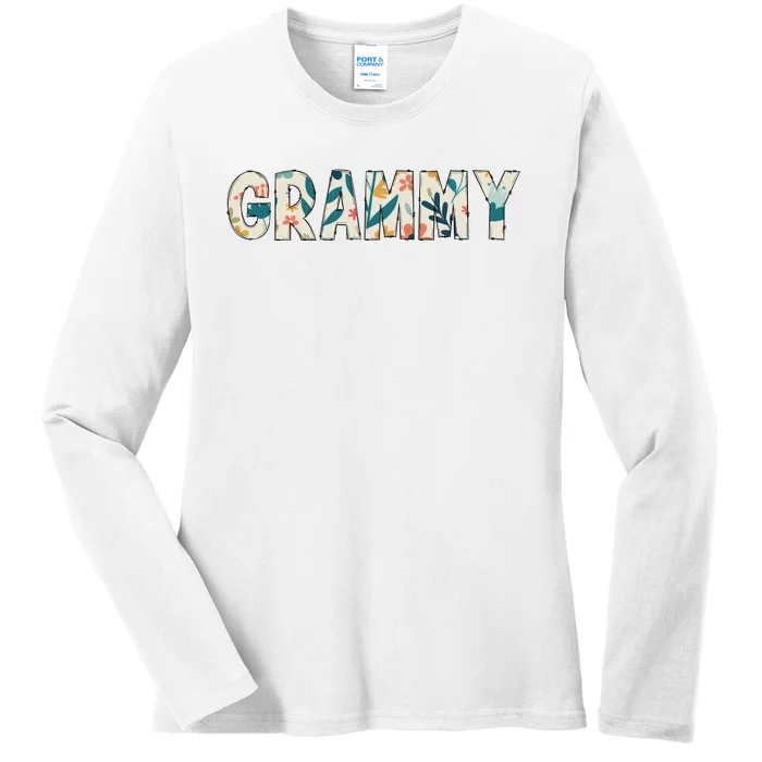 Grammy Floral Ladies Long Sleeve Shirt