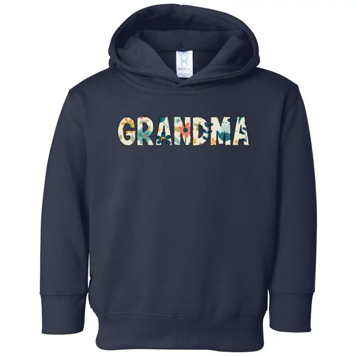 Grandma Floral Toddler Hoodie