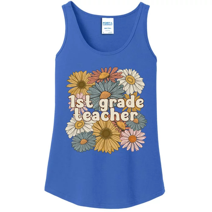 Groovy First Grade Teacher 1St Grade Teacher Gift Ladies Essential Tank