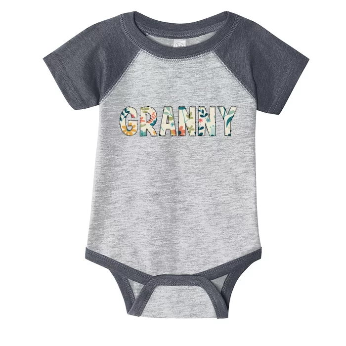 Granny Floral Infant Baby Jersey Bodysuit